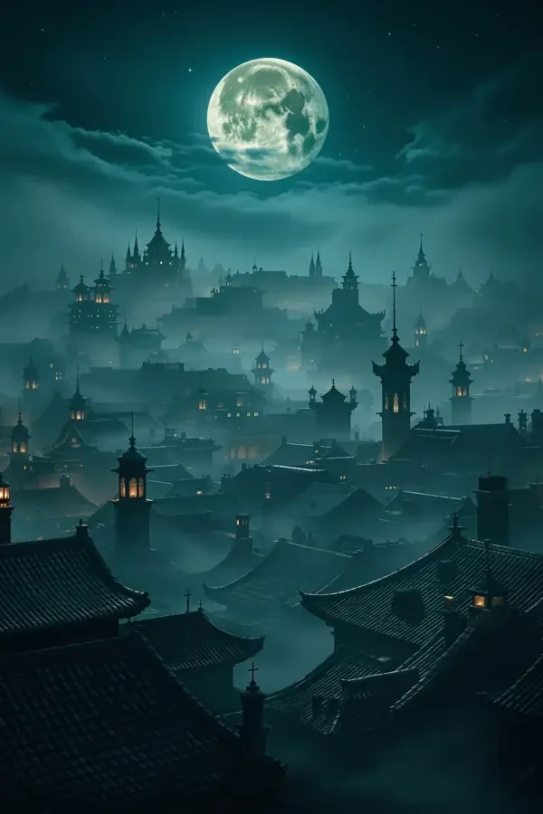 湖心晚钟 海报